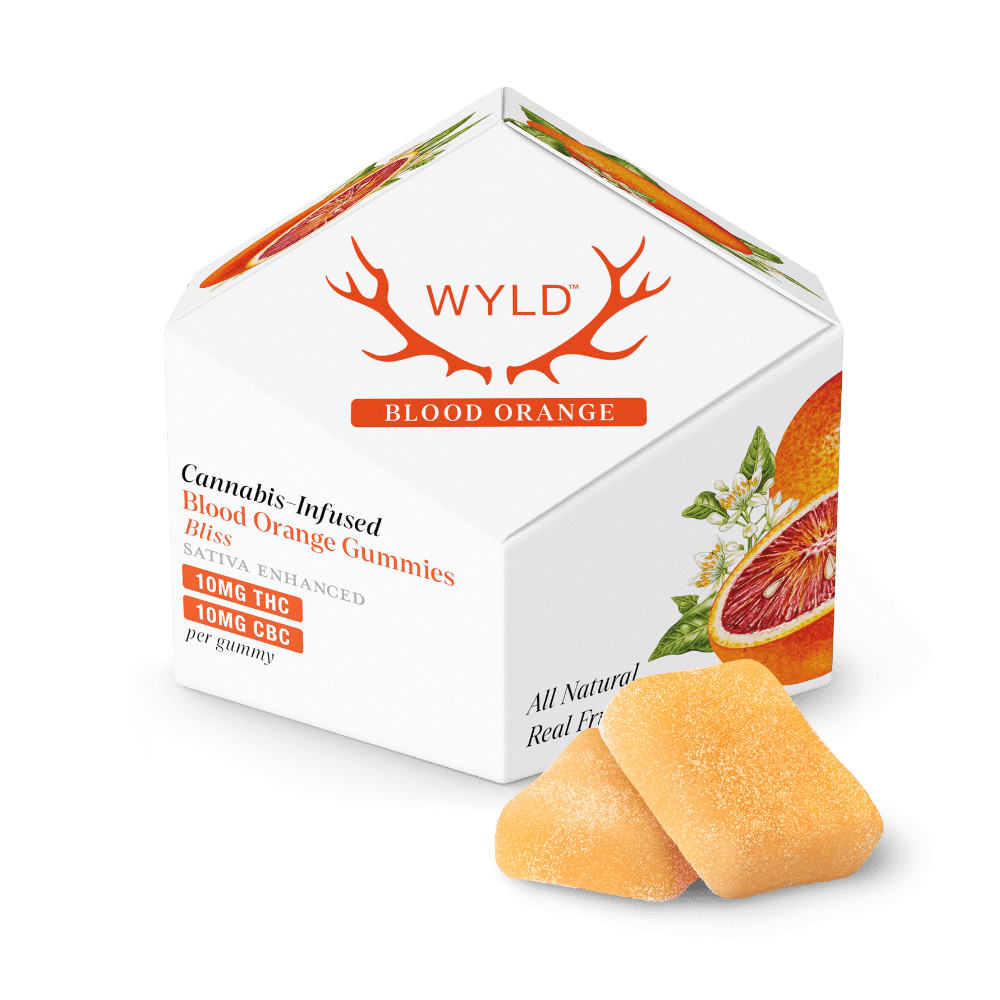 Blood Orange 1:1 CBC + Sativa Enhanced Gummies | 100mg THC:100mg CBC