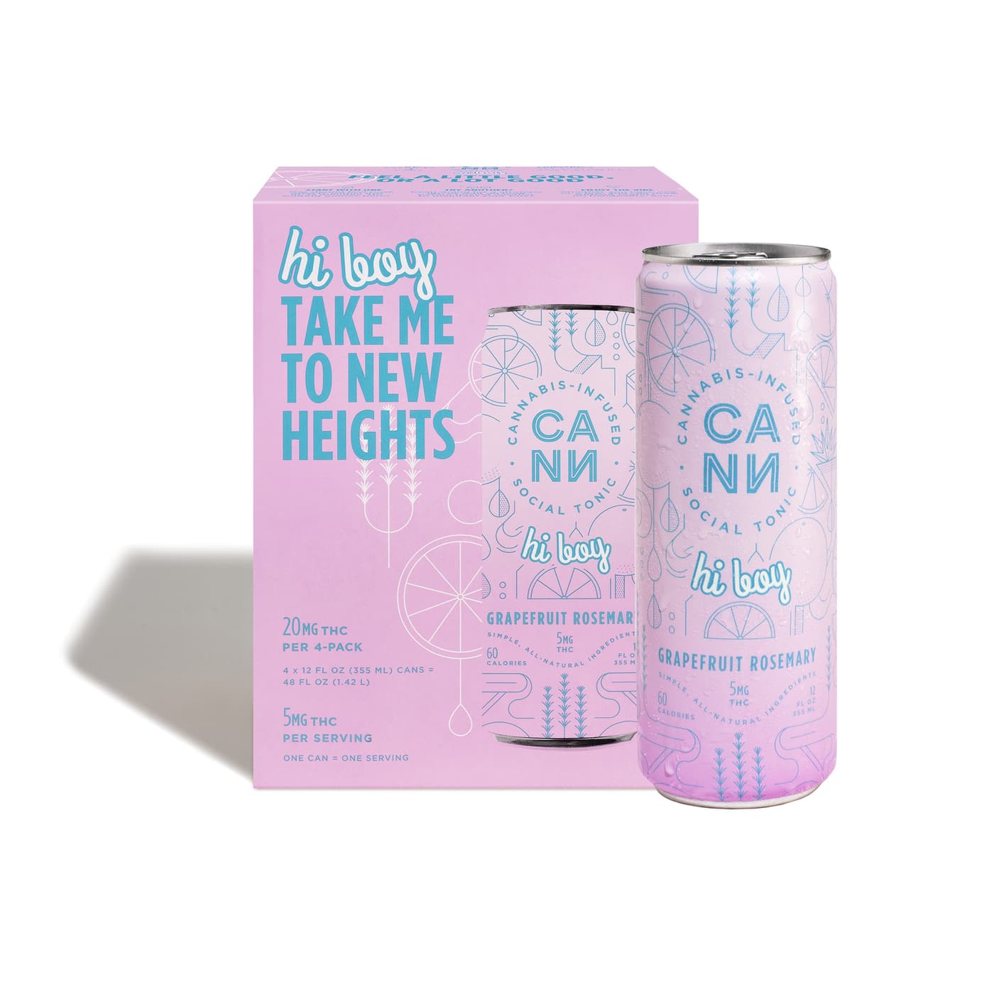 Grapefruit Rosemary Hi Boy [4pk] (5mg THC per Hi Boy)