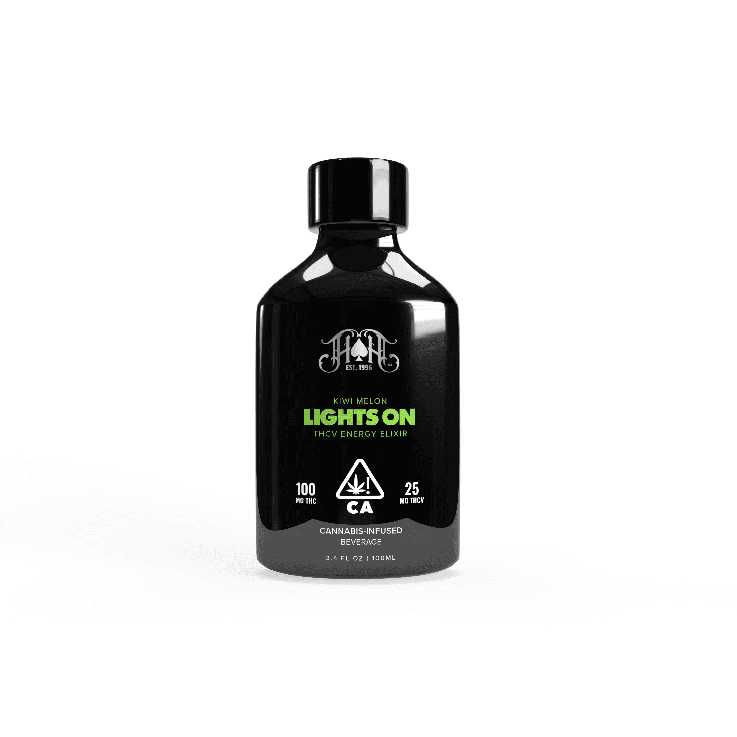 Lights On THCV Energy Elixir - Kiwi Melon [100ml] (100mg THC/25mg THCV)