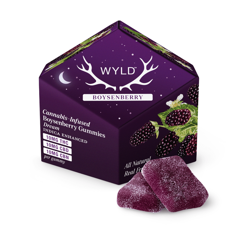 Boysenberry 1:1:1 CBD:CBN + Indica Enhanced Gummies | 100mg THC:CBD:CBN