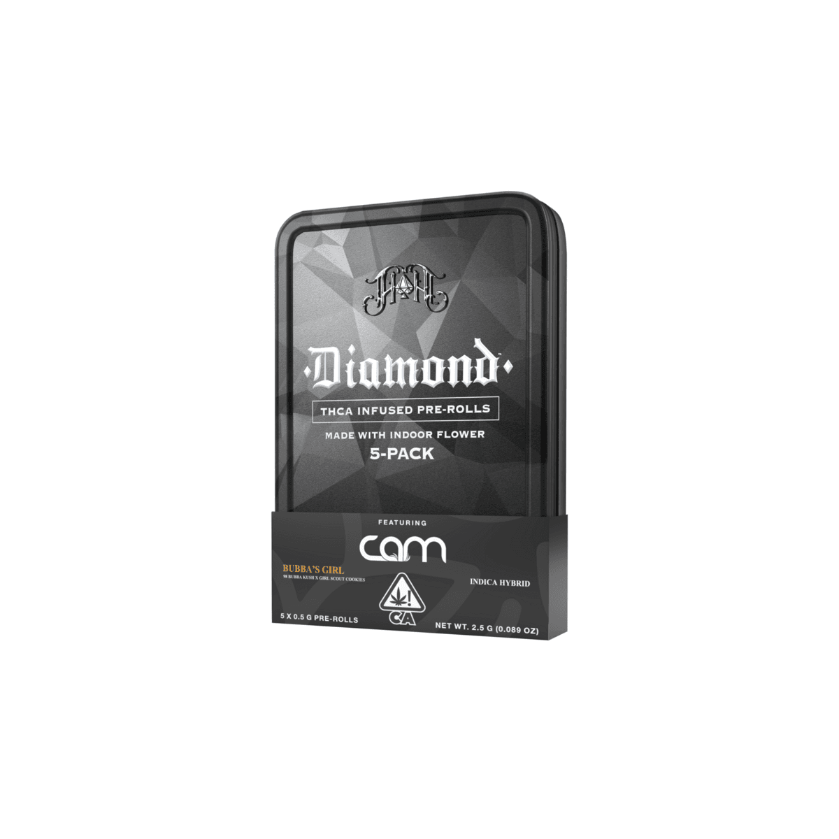 CAM: Bubba's Girl | Indica - Diamond THCA-Infused Pre-Rolls - 2.5G 5-Pack